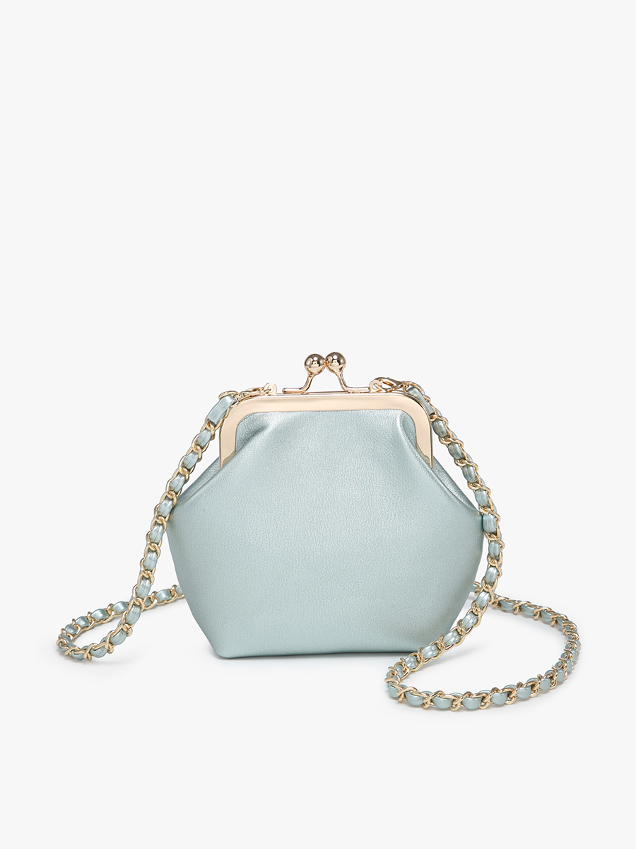 Cleo Coin Pouch in Winter Mint - Jen & Co. vegan handbag