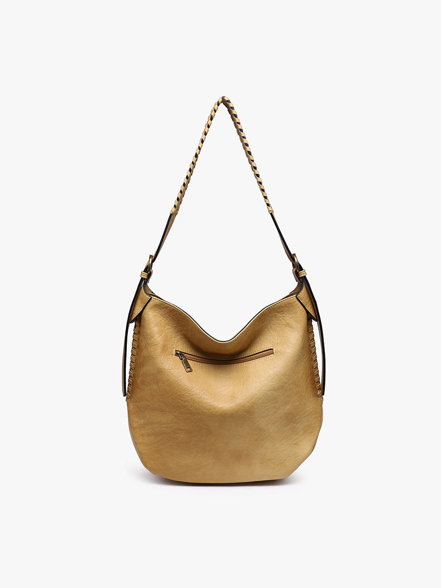 Madelyn Vegan Whipstitch Hobo - Jen & Co. vegan handbag