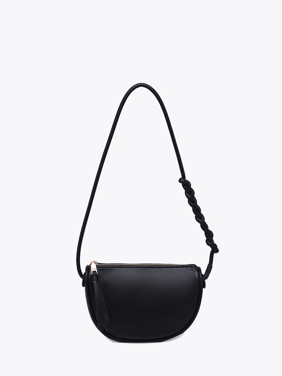 Annaka Vegan Shoulder Bag in Black - Jen & Co. vegan handbag