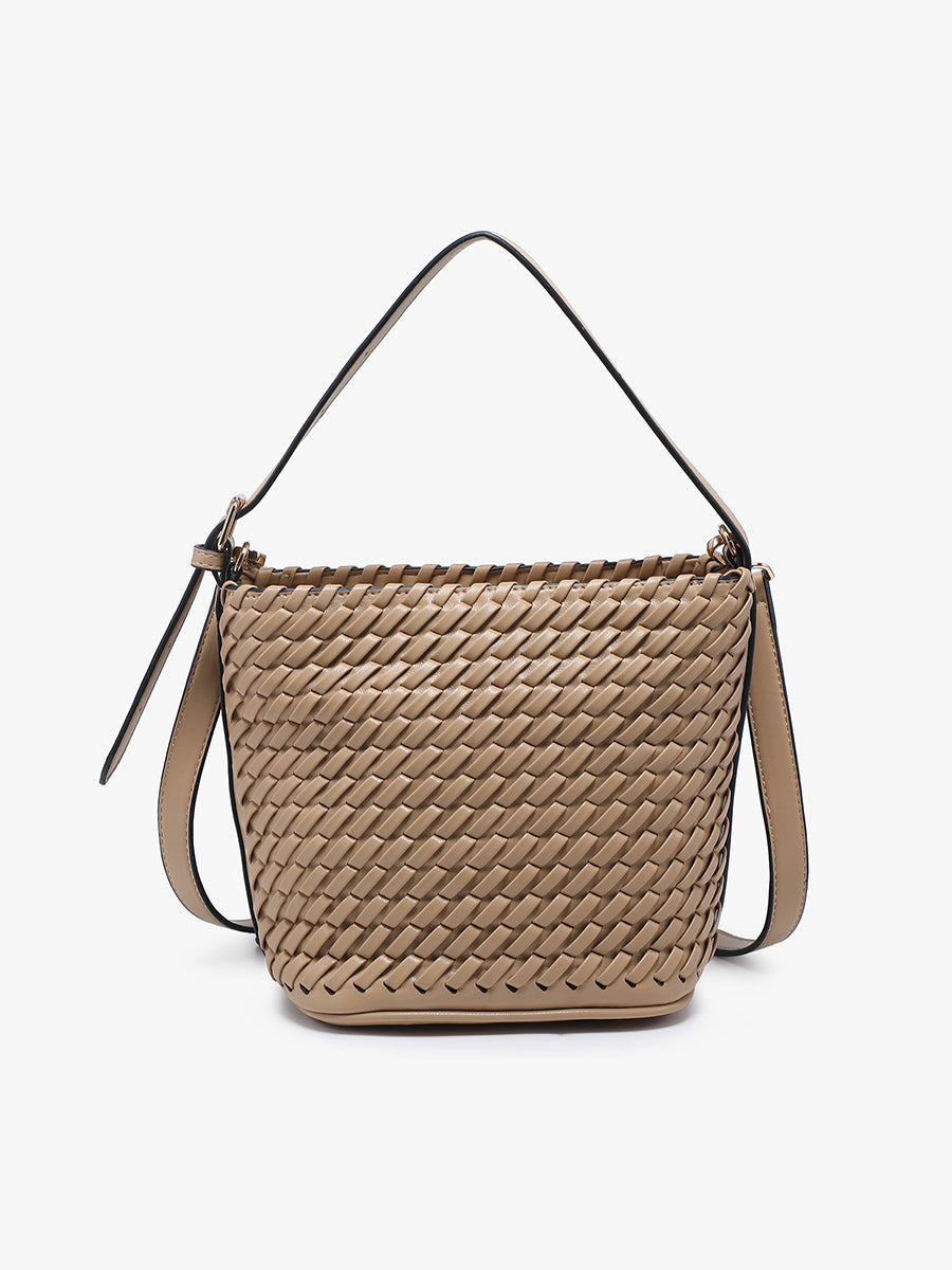 Emerson Vegan Woven Bucket Bag