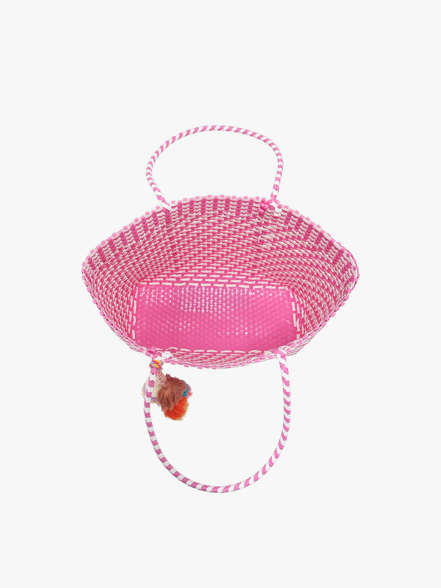 Sylvia Woven Tote in - Jen & Co. vegan handbag
