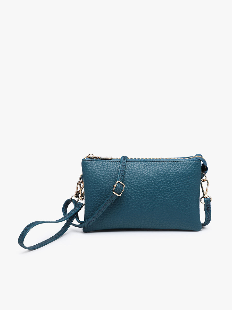 Riley Vegan Crossbody Peacock - Jen & Co. vegan handbag