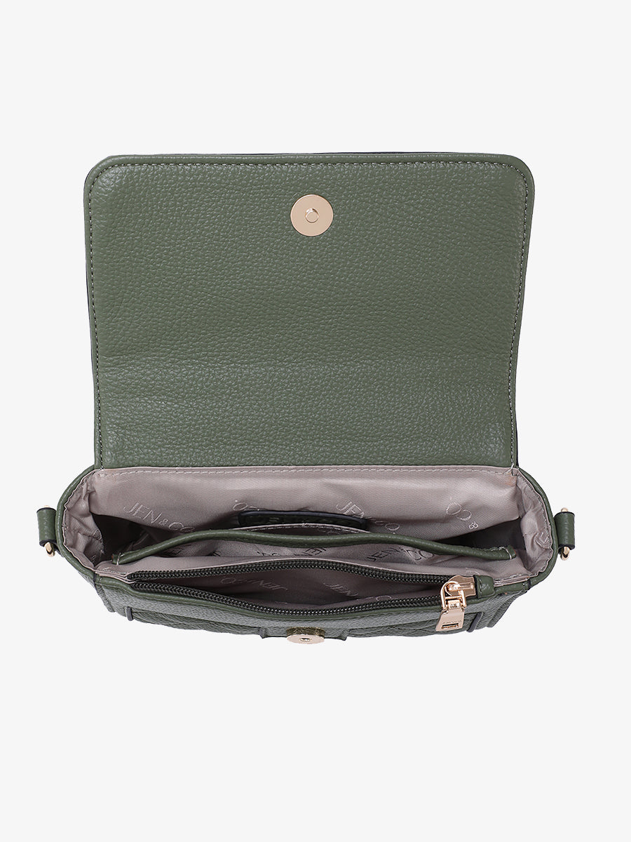 Ryan Vegan Quilted Crossbody - Jen & Co. vegan handbag