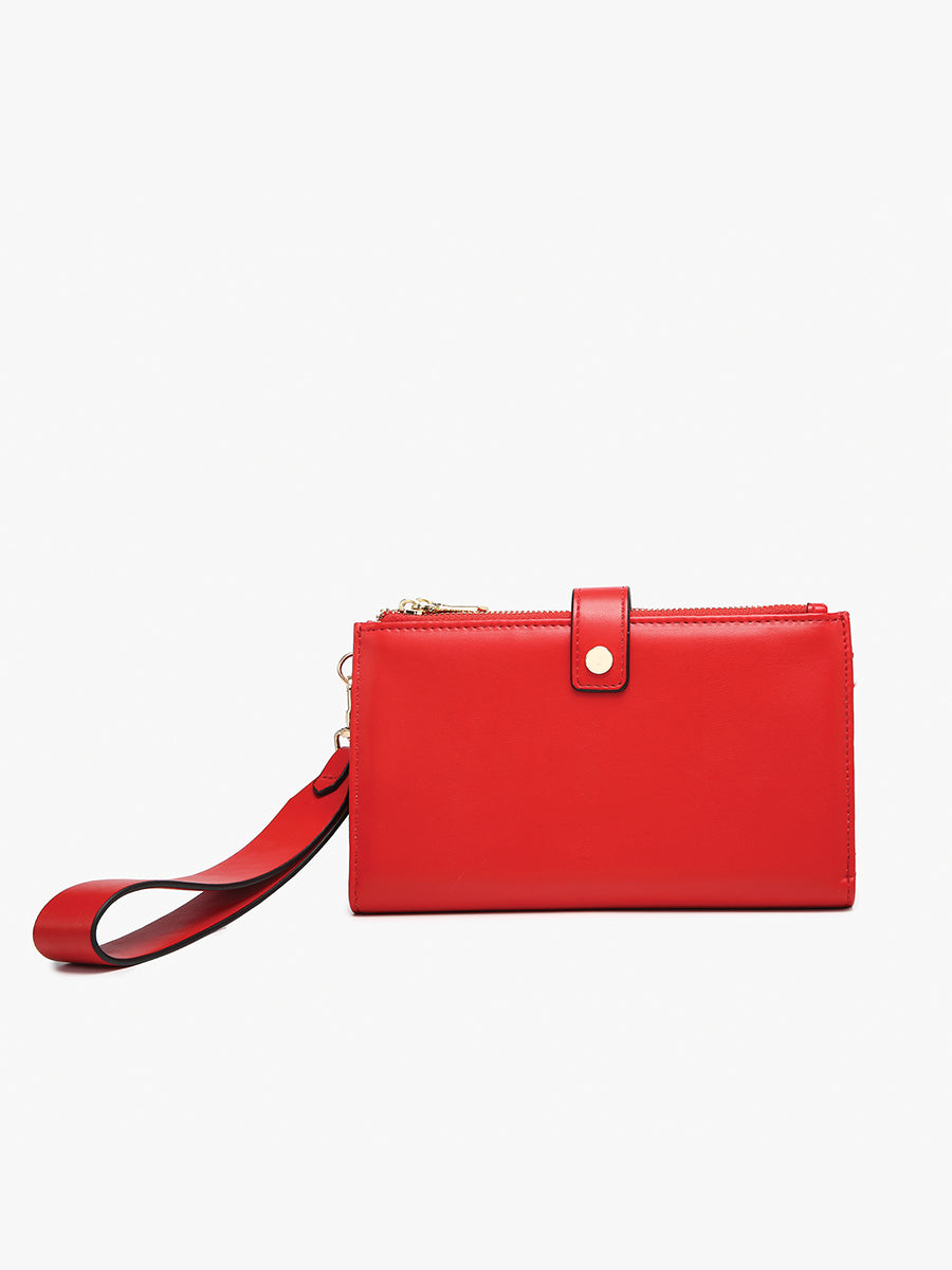 Lark Vegan Wallet/Wristlet Cherry Red - Jen & Co. vegan handbag