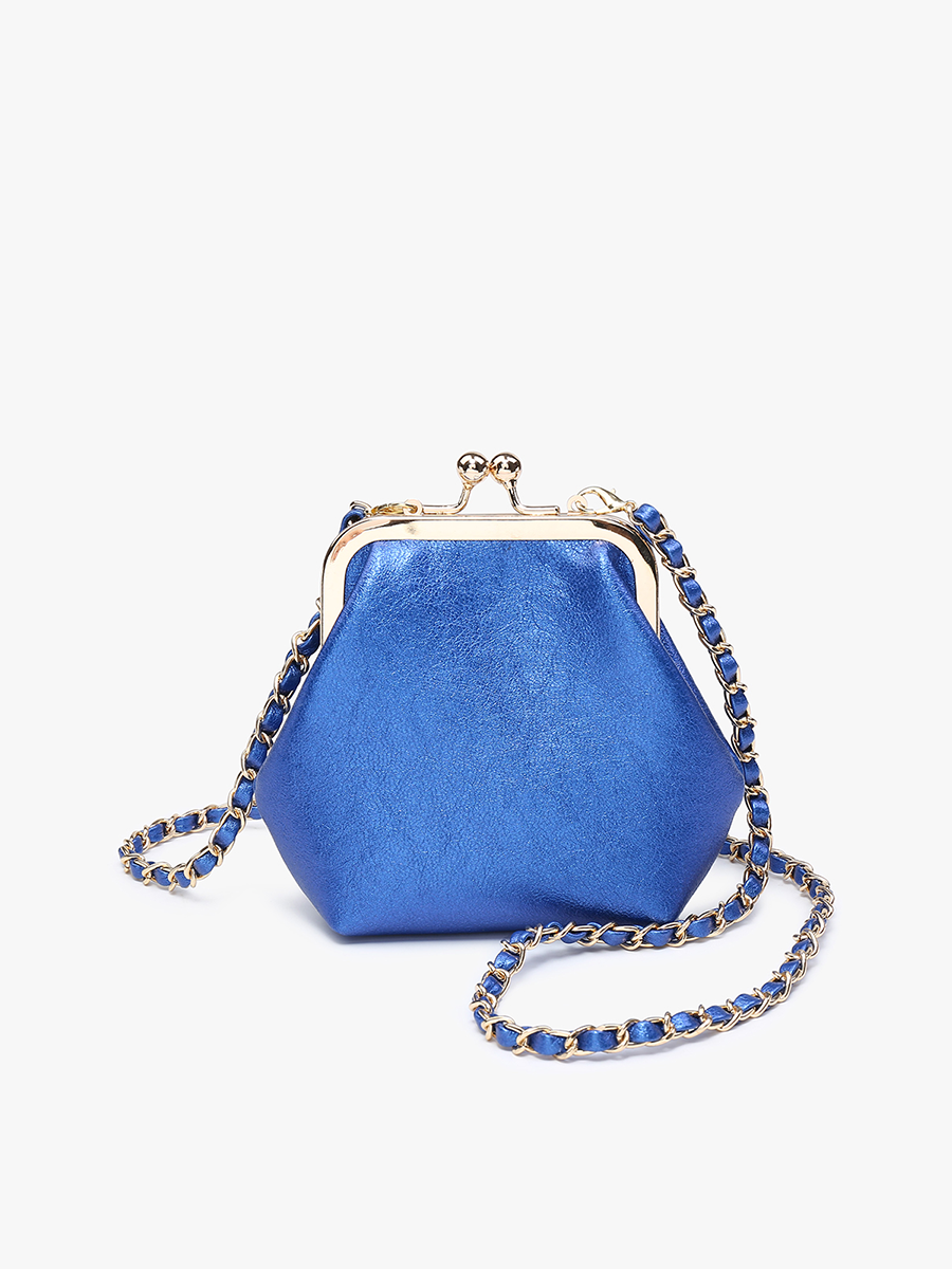 Cleo Coin Pouch in Blue Agate - Jen & Co. vegan handbag