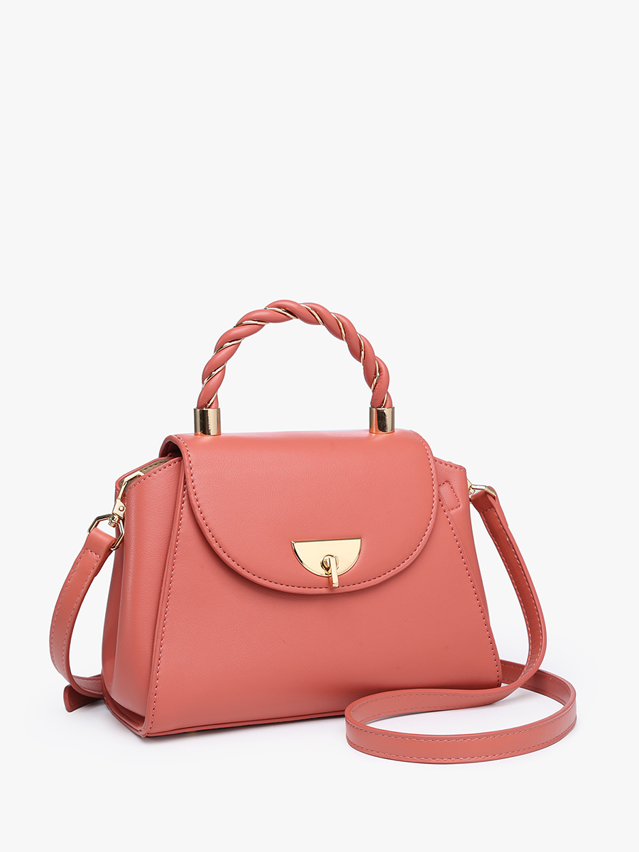 Clarke Vegan Twist Lock Satchel