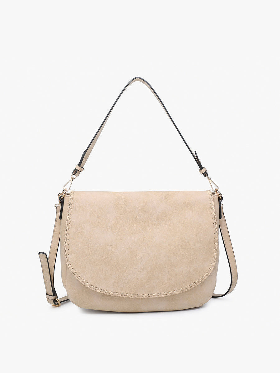 Jess Vegan Stitched Shoulder Bag