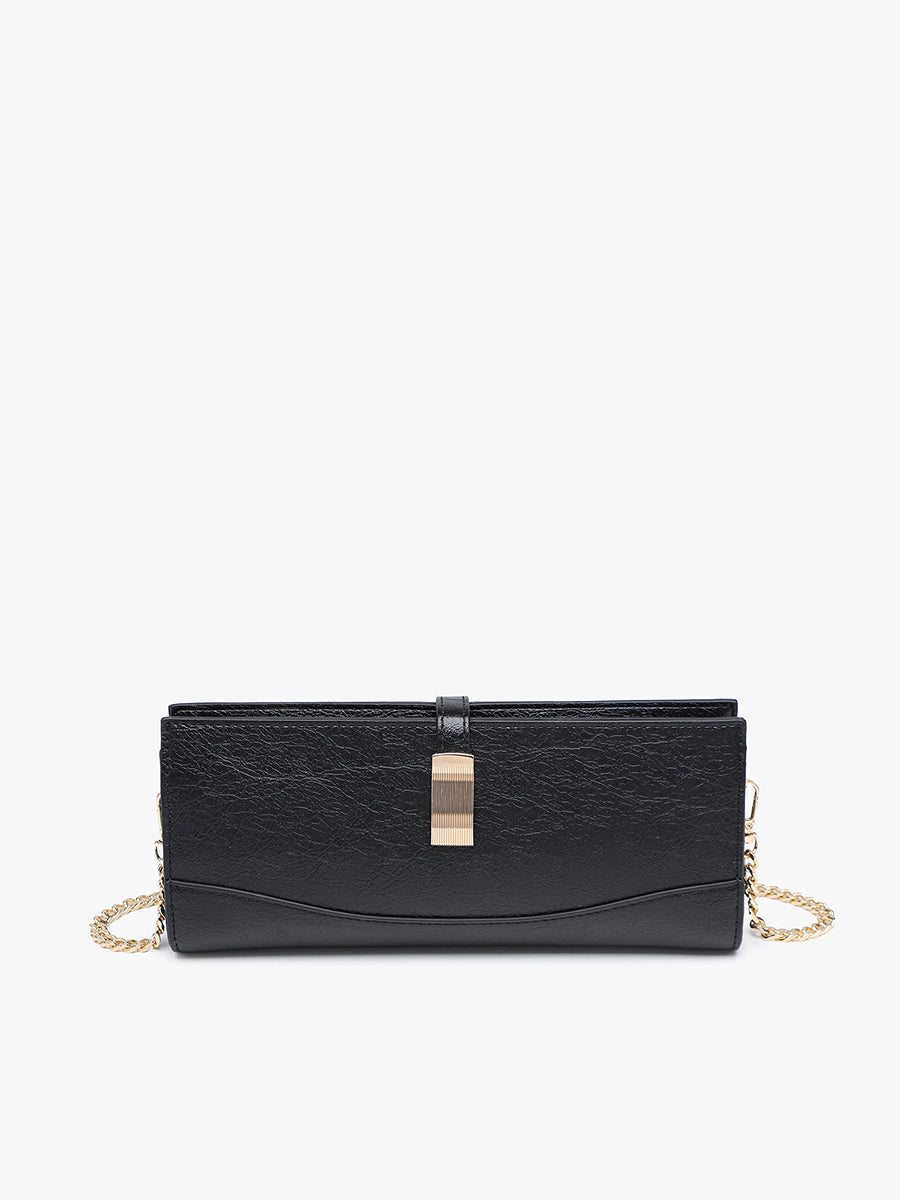 Paige Vegan Clutch Black - Jen & Co. vegan handbag