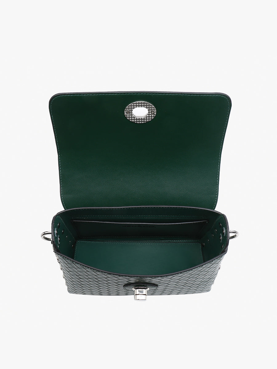 Yazmin Vegan Woven Crossbody - Jen & Co. vegan handbag