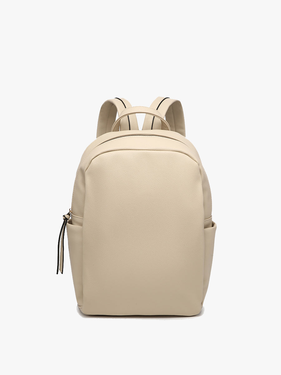 Alice Vegan Pocket Backpack Sand - Jen & Co. vegan handbag