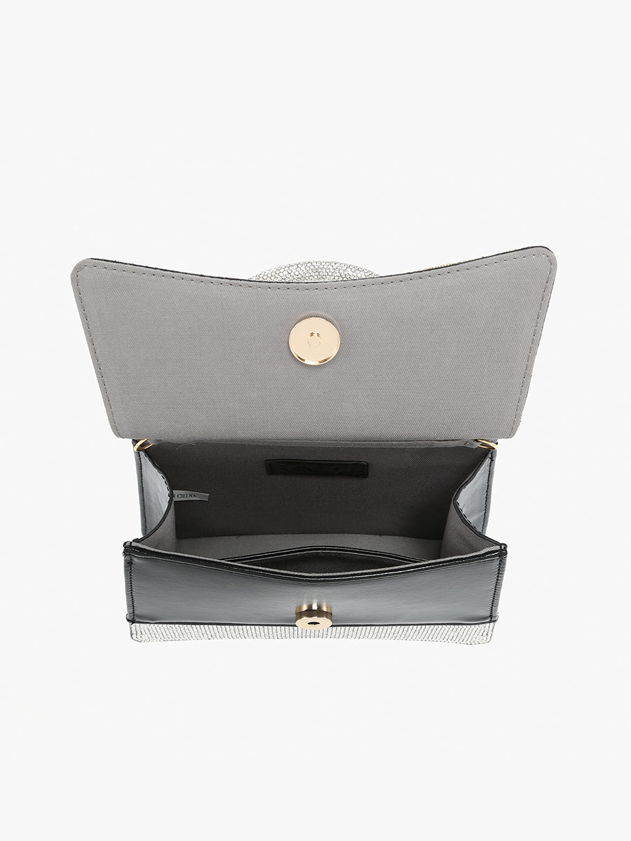 Aurora Rhinestone Clutch/Crossbody in - Jen & Co. vegan handbag