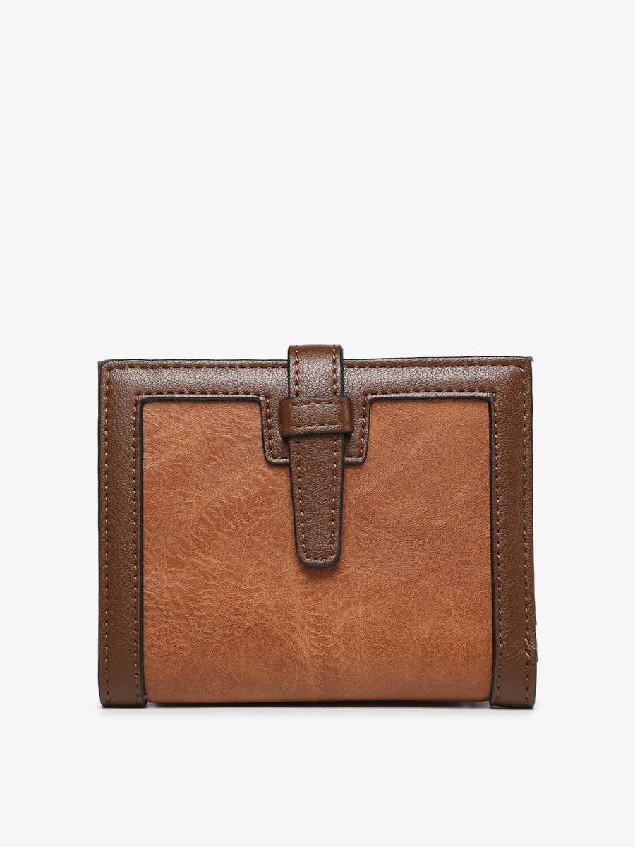 Bessie Vegan Wallet in Brown - Jen & Co. vegan handbag