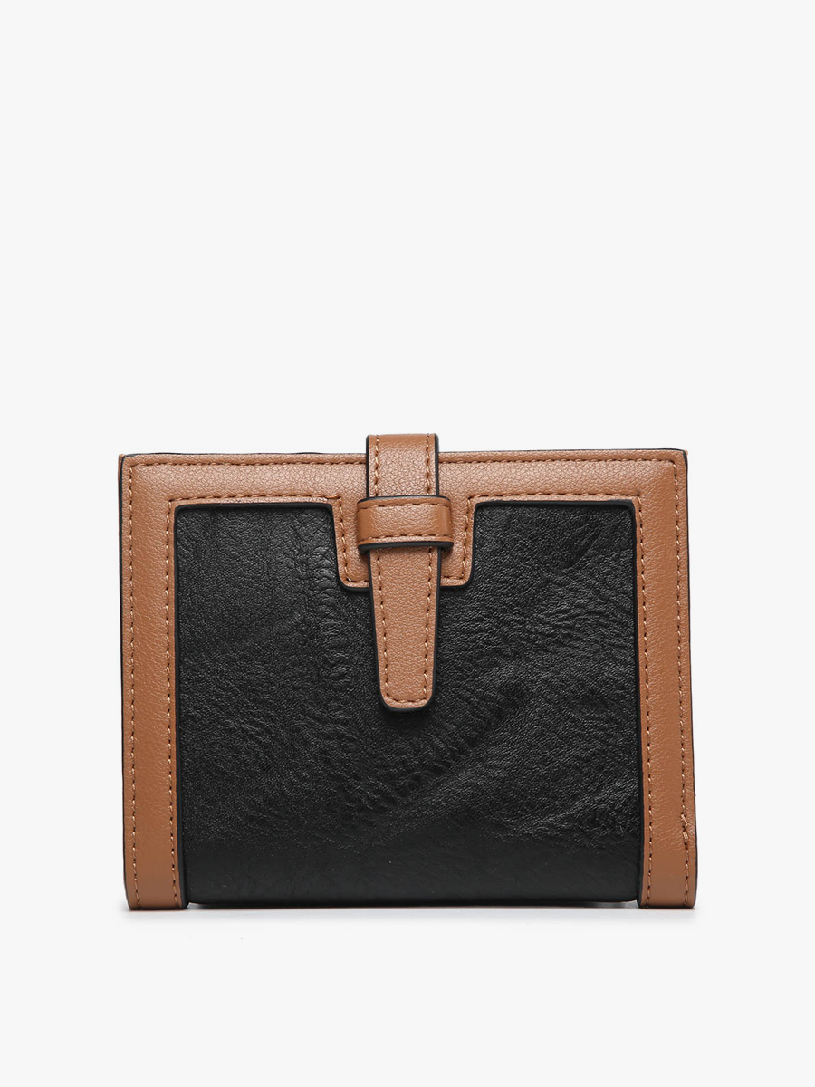 Bessie Vegan Wallet in Black - Jen & Co. vegan handbag