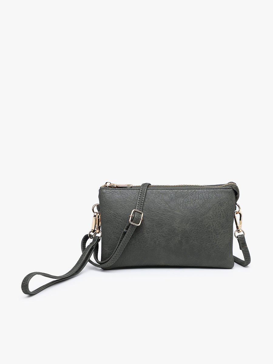 Riley Vegan Crossbody Dark Olive - Jen & Co. vegan handbag