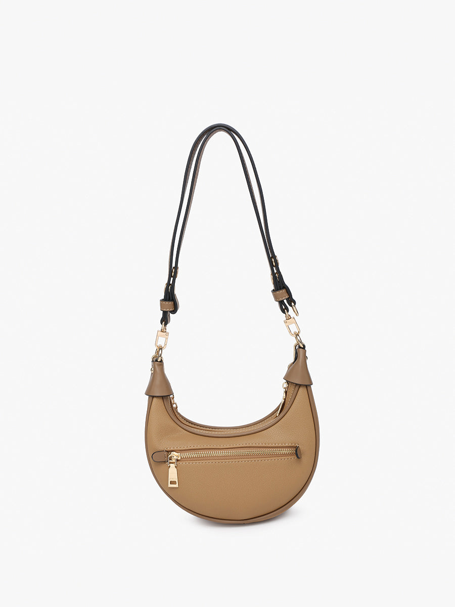 Zora Vegan Half-Moon Shoulder Bag - Jen & Co. vegan handbag