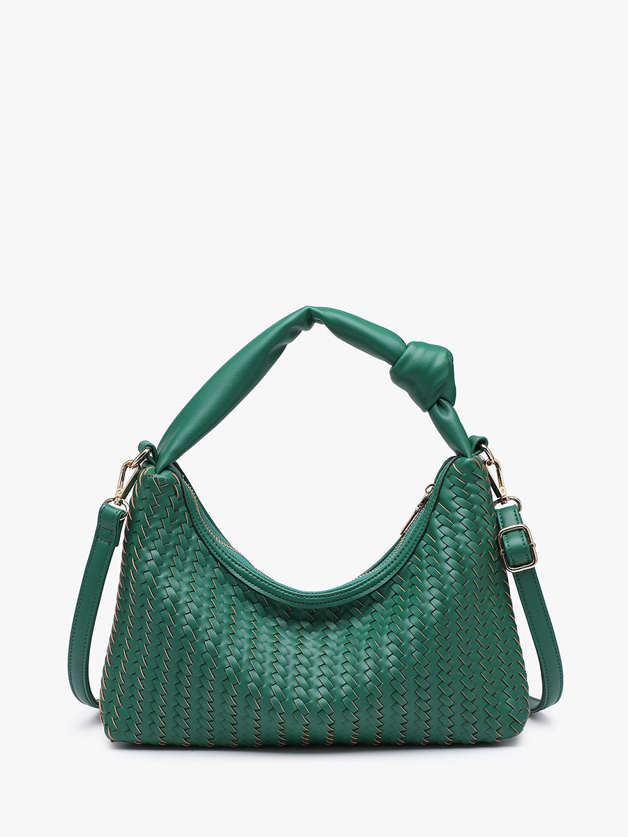 Morgan Vegan Woven Crossbody - Jen & Co. vegan handbag