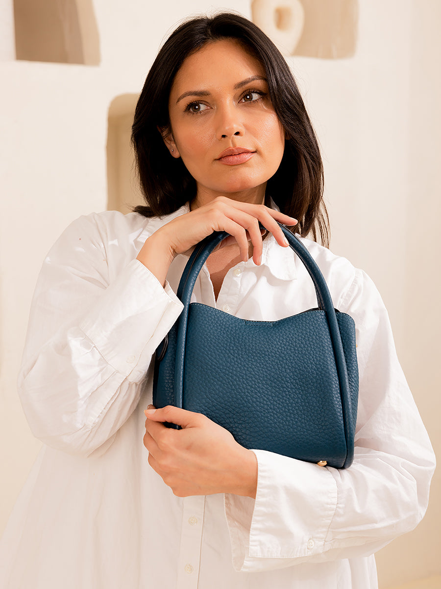 Ruby Vegan Shaped Satchel - Jen & Co. vegan handbag