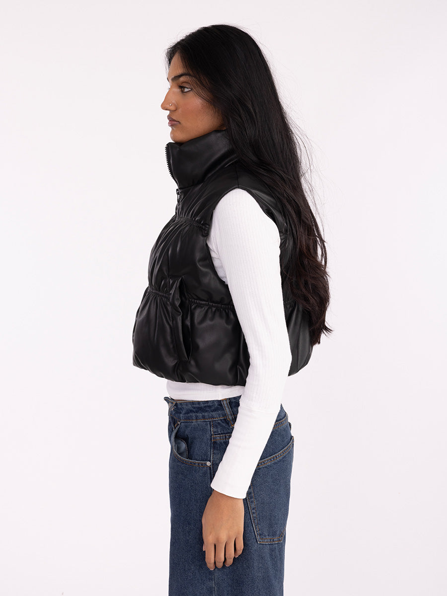 Cindy Vegan Leather Vest - Jen & Co. vegan handbag
