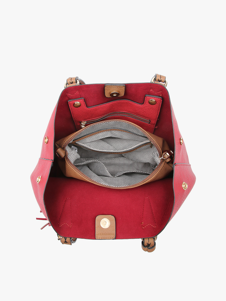 Aliza Vegan Satchel - Jen & Co. vegan handbag