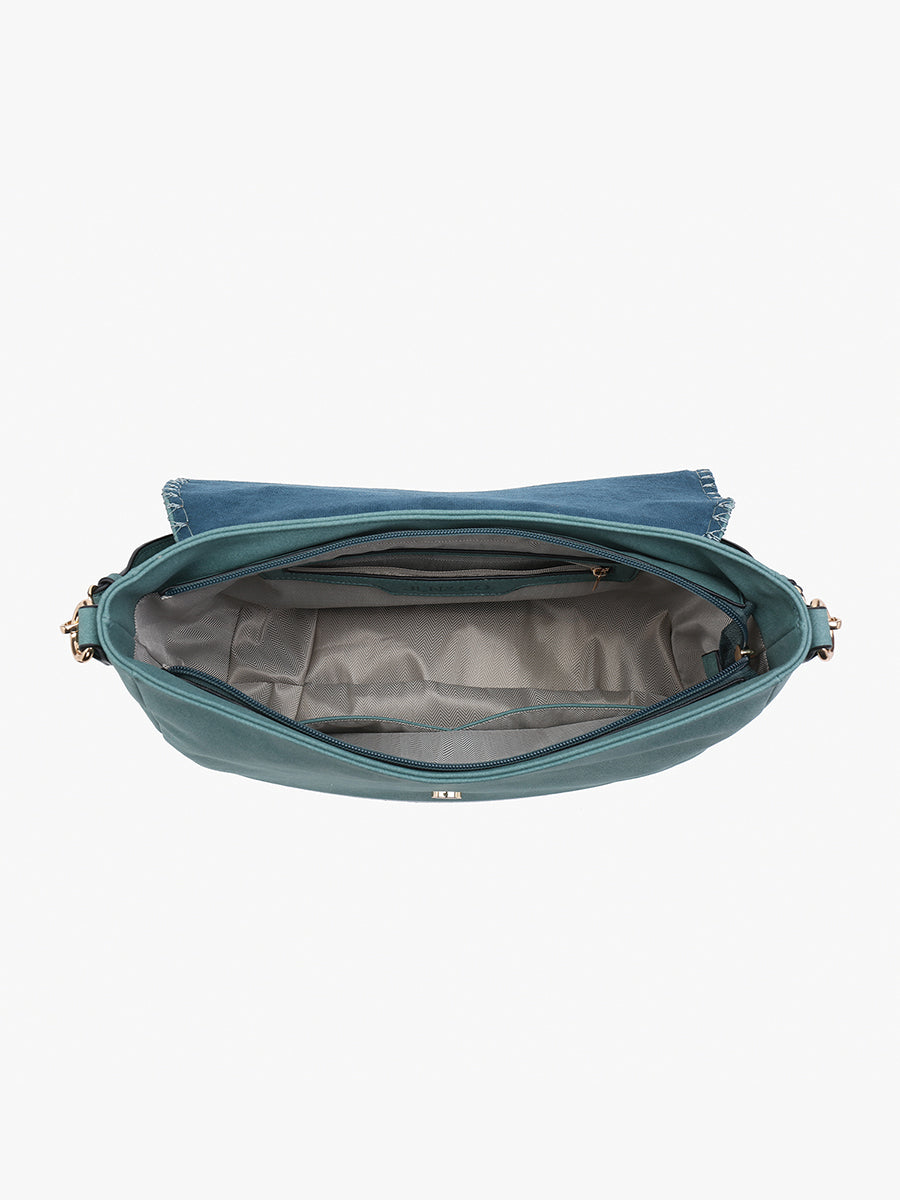 Jess Vegan Stitched Shoulder Bag - Jen & Co. vegan handbag