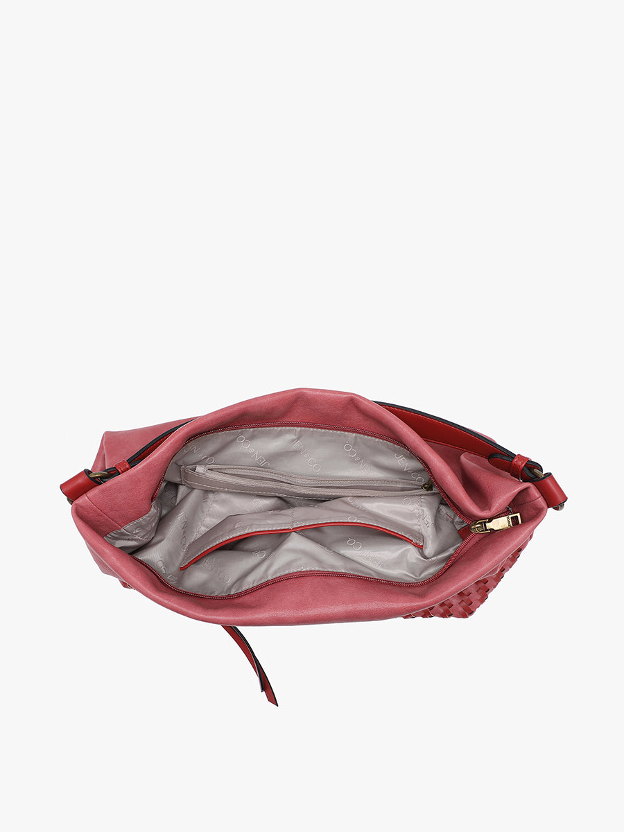 Alaya Vegan Woven Hobo - Jen & Co. vegan handbag