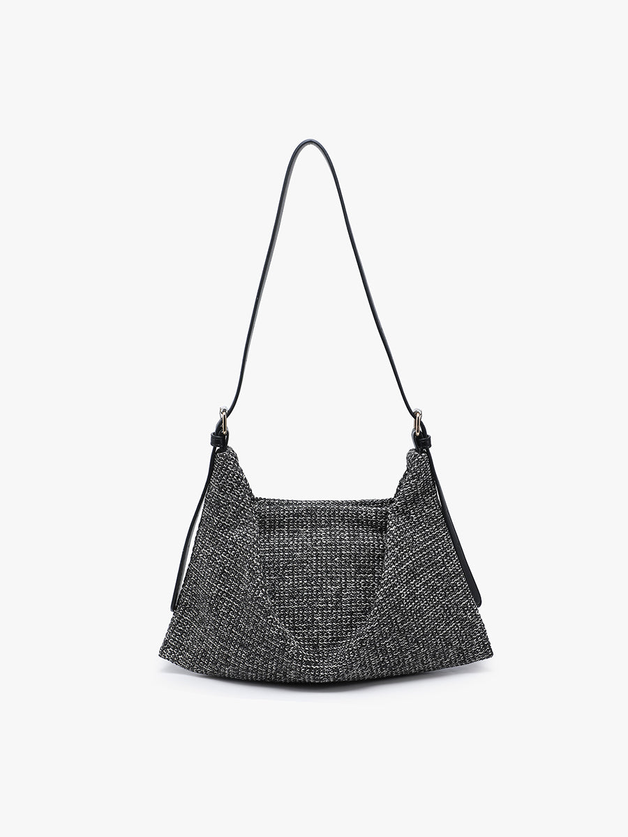 Samantha Vegan Woven Shoulder Bag