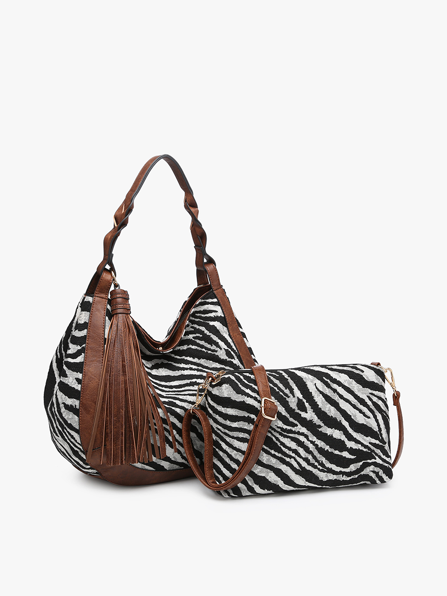 Nori Vegan Zebra Hobo