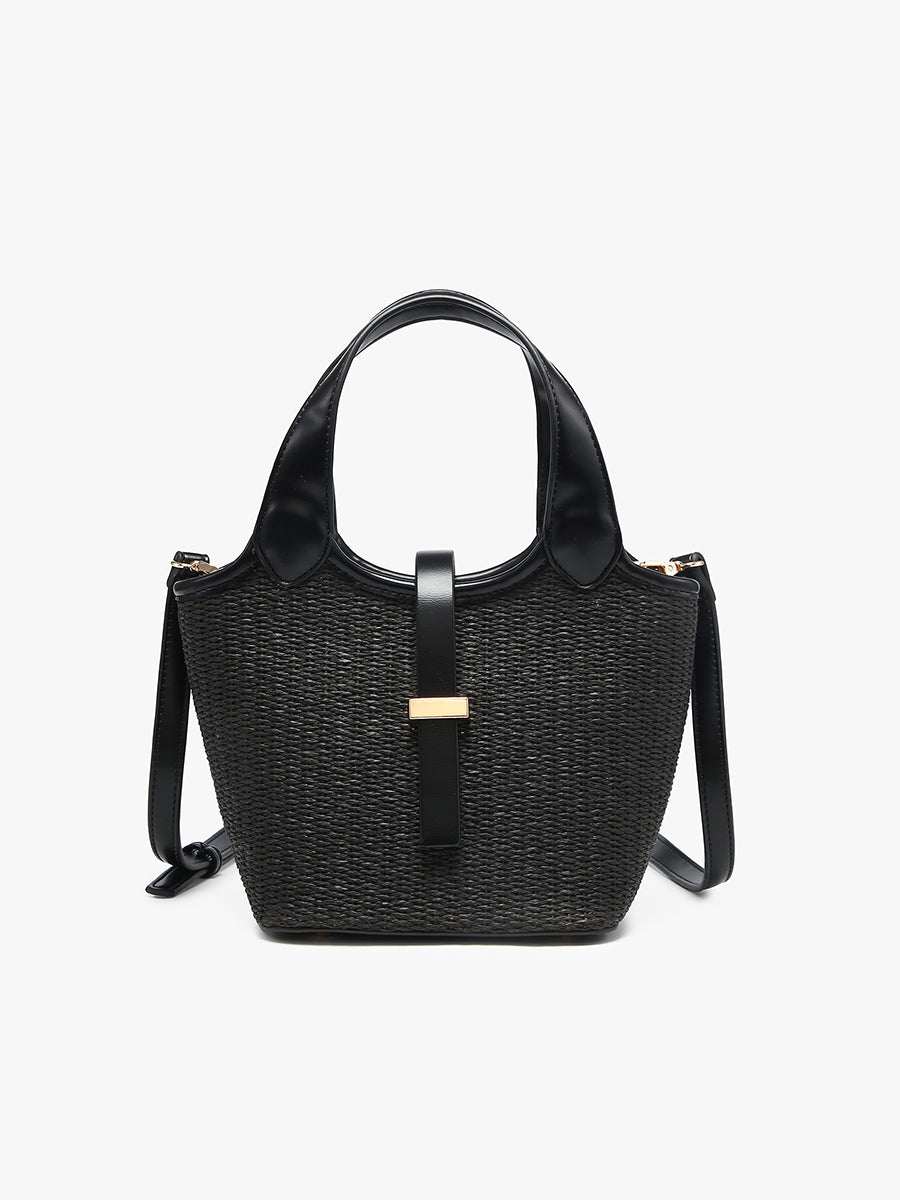 Serenity Vegan Straw Bucket Bag