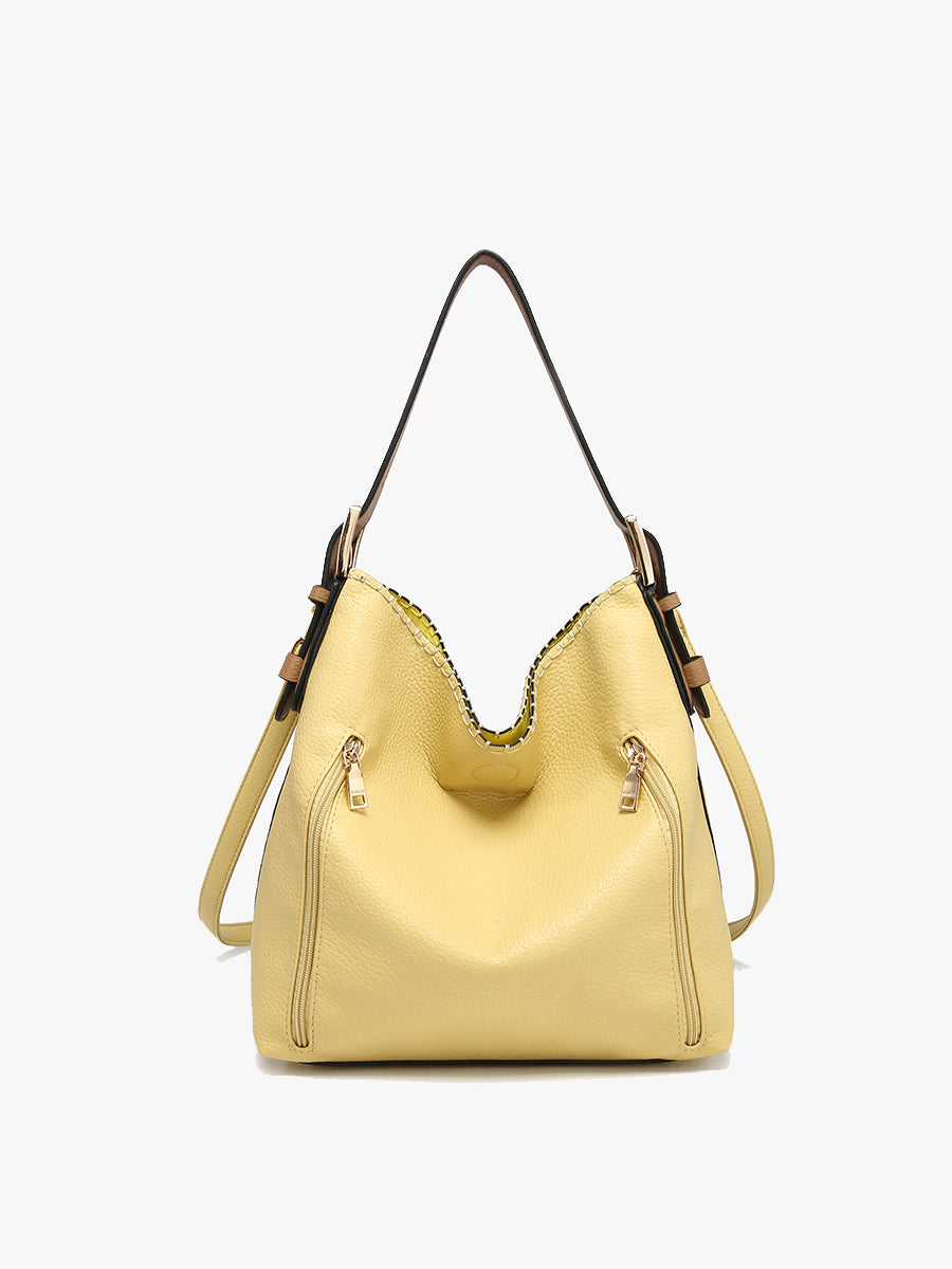 Alexa Vegan Hobo in Daffodil - Jen & Co. vegan handbag