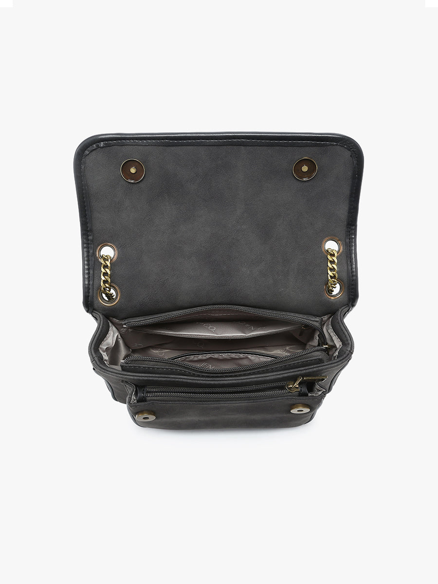 Nola Vegan Suede Crossbody - Jen & Co. vegan handbag