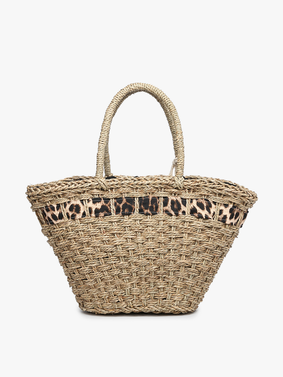 Leighton Vegan Seagrass Tote - Jen & Co. vegan handbag