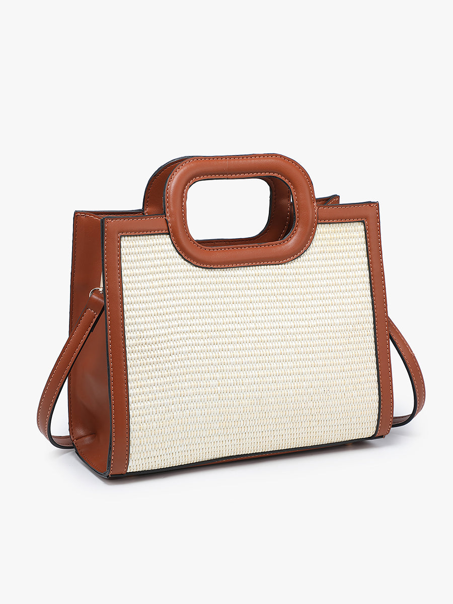 Aubrey Vegan Straw Satchel