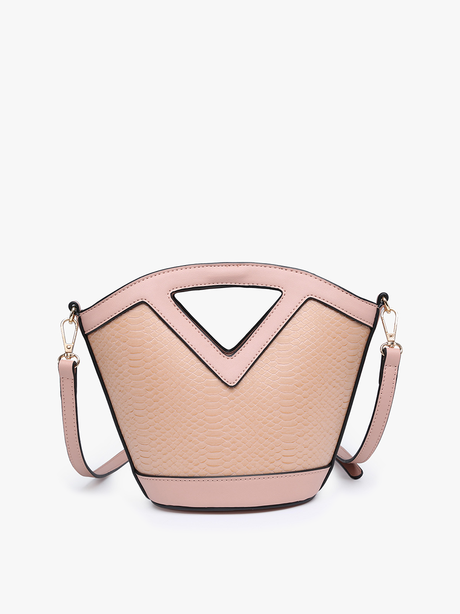 Ashlyn Vegan Snake Bucket Bag - Jen & Co. vegan handbag
