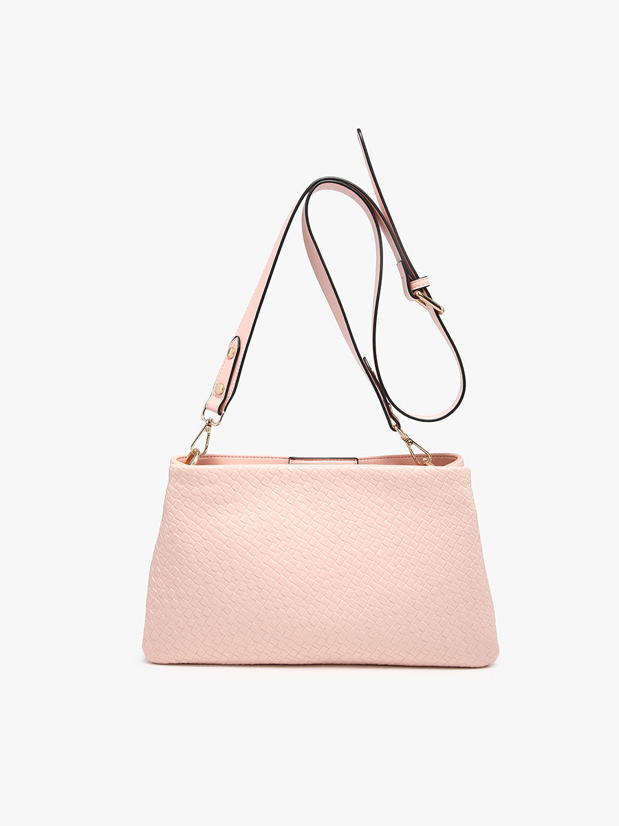 Hallie Vegan Faux Woven Crossbody