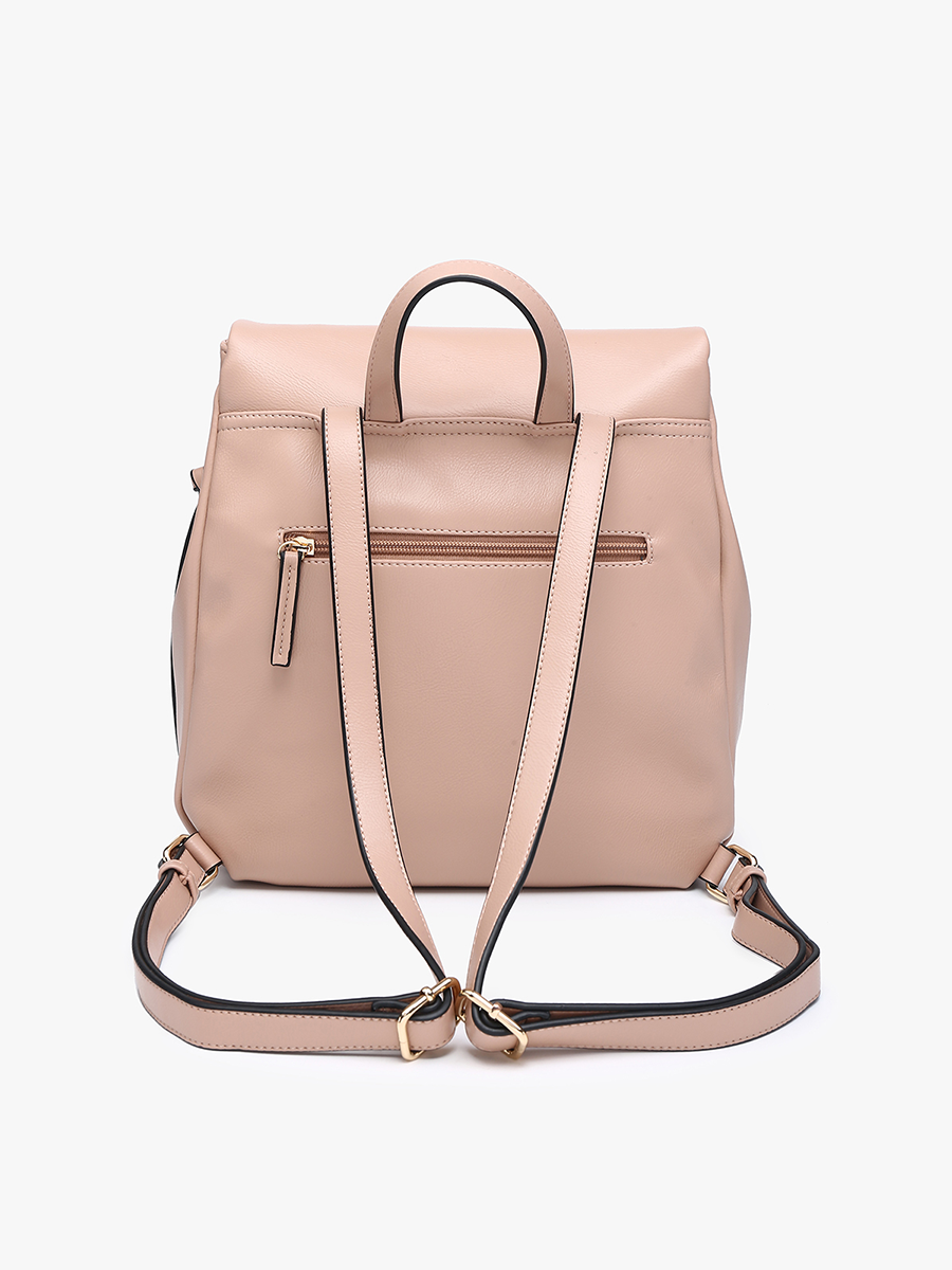 Adley Vegan Foldover Backpack in - Jen & Co. vegan handbag