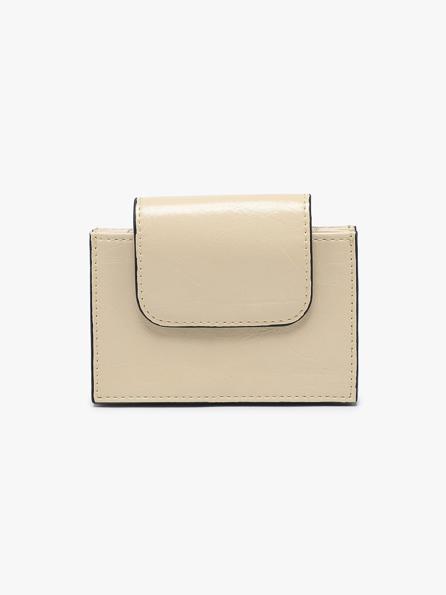 Ella Vegan RFID Mini Wallet Butter Yellow - Jen & Co. vegan handbag