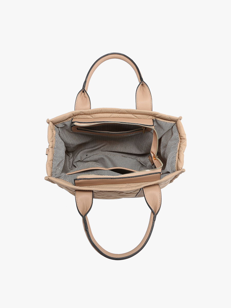 Clare Vegan Quilted Bag in - Jen & Co. vegan handbag