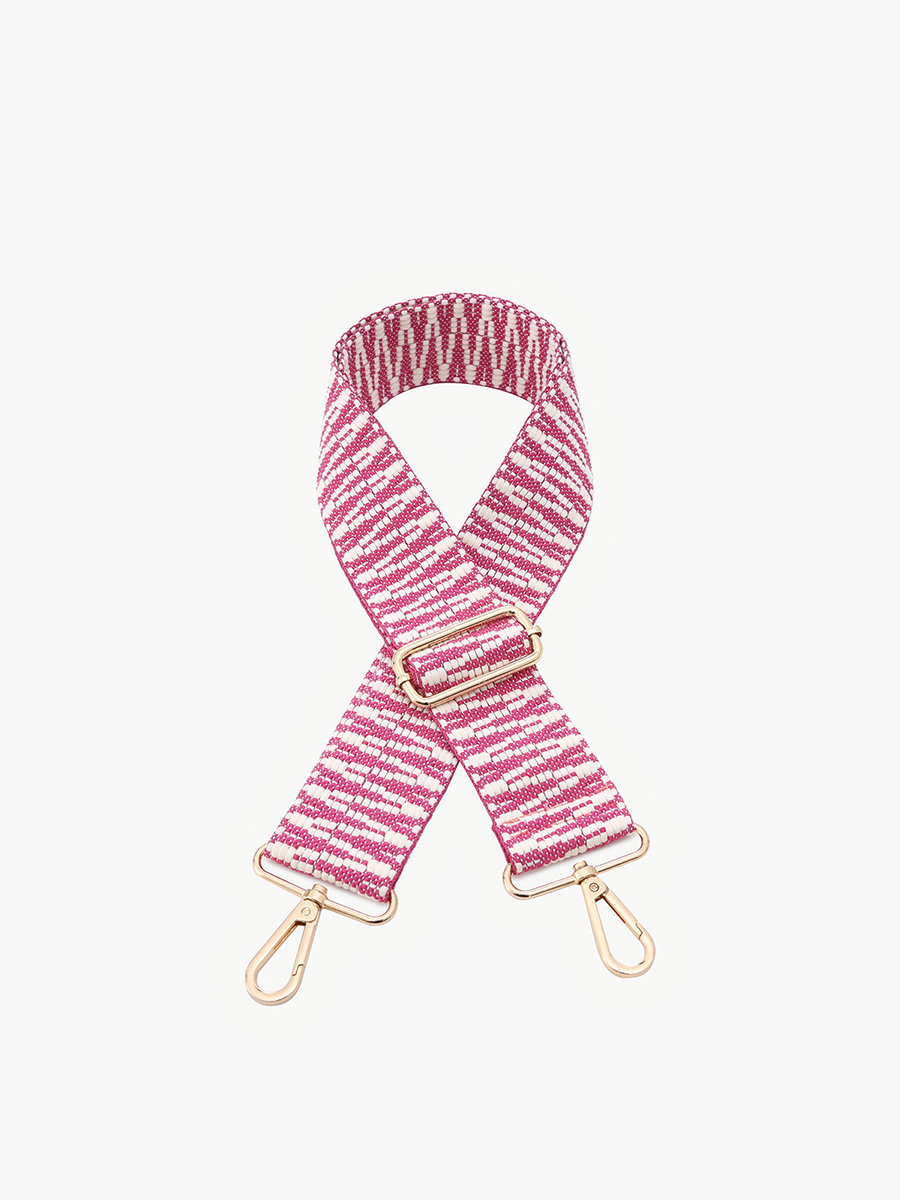 Aztec Guitar Strap Berry - Jen & Co. vegan handbag