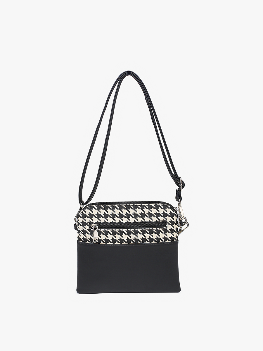 Tara Houndstooth Crossbody - Jen & Co. vegan handbag