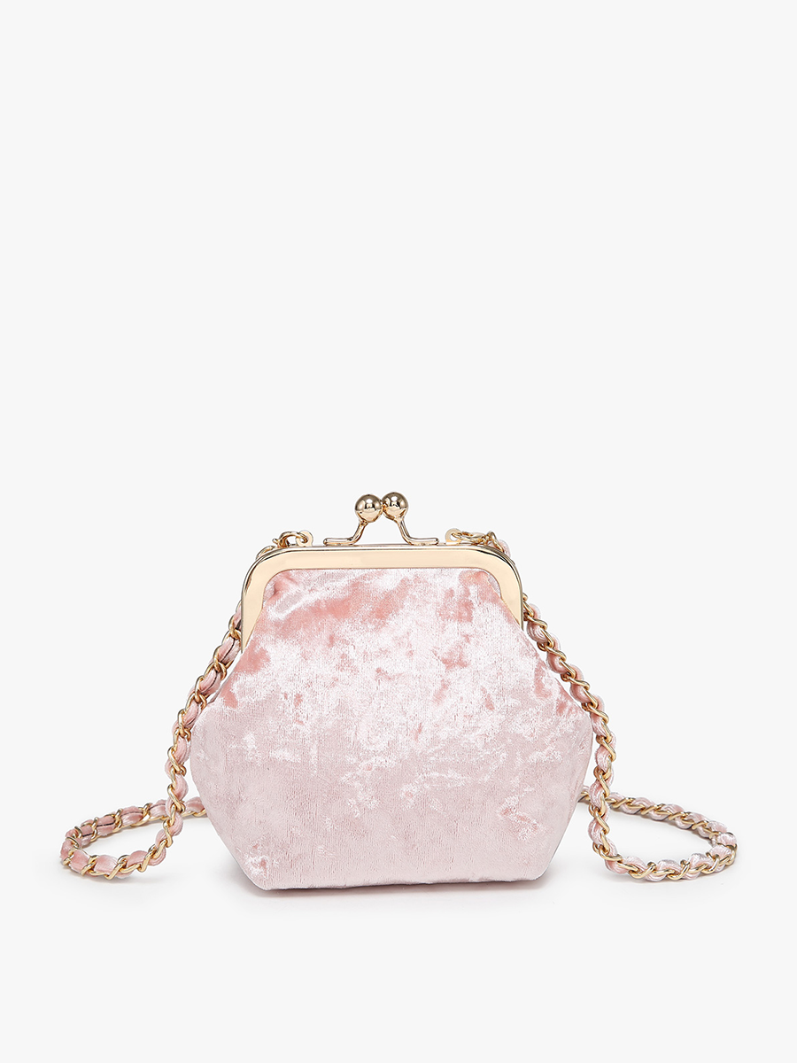 Cleo Velvet Coin Pouch in - Jen & Co. vegan handbag