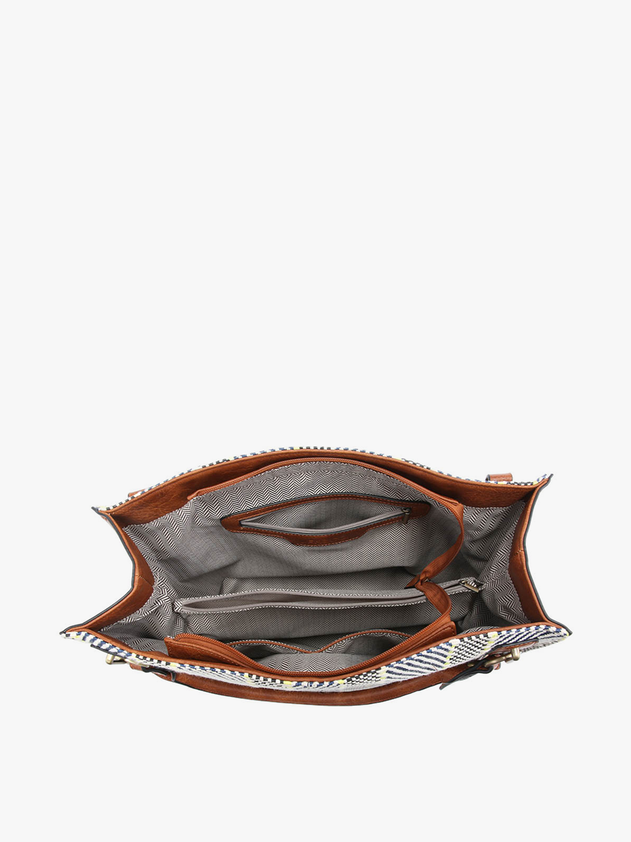 Connar Vegan Striped Tote - Jen & Co. vegan handbag