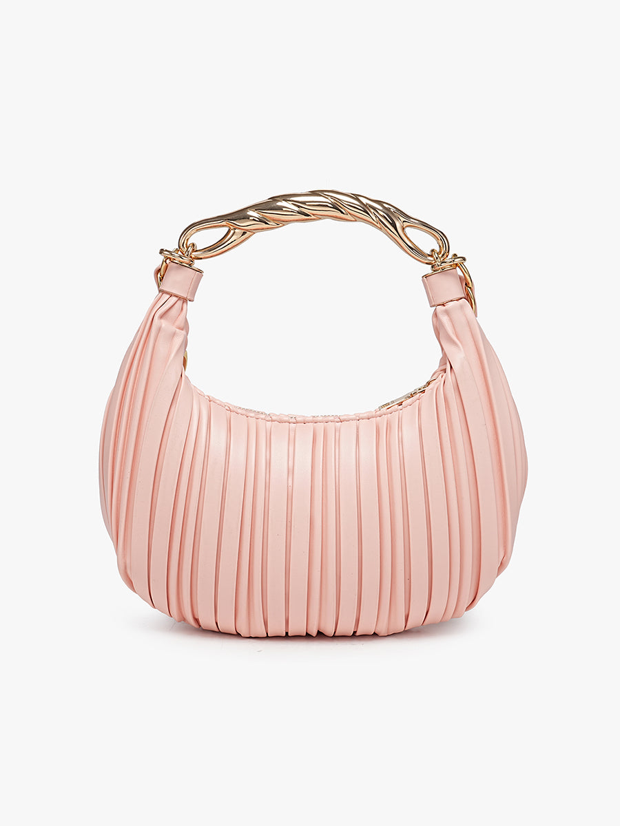 Miriam Vegan Pleated Shoulder Bag - Jen & Co. vegan handbag
