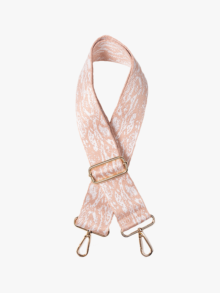 Guitar Strap in Leopard-Pink White - Jen & Co. vegan handbag