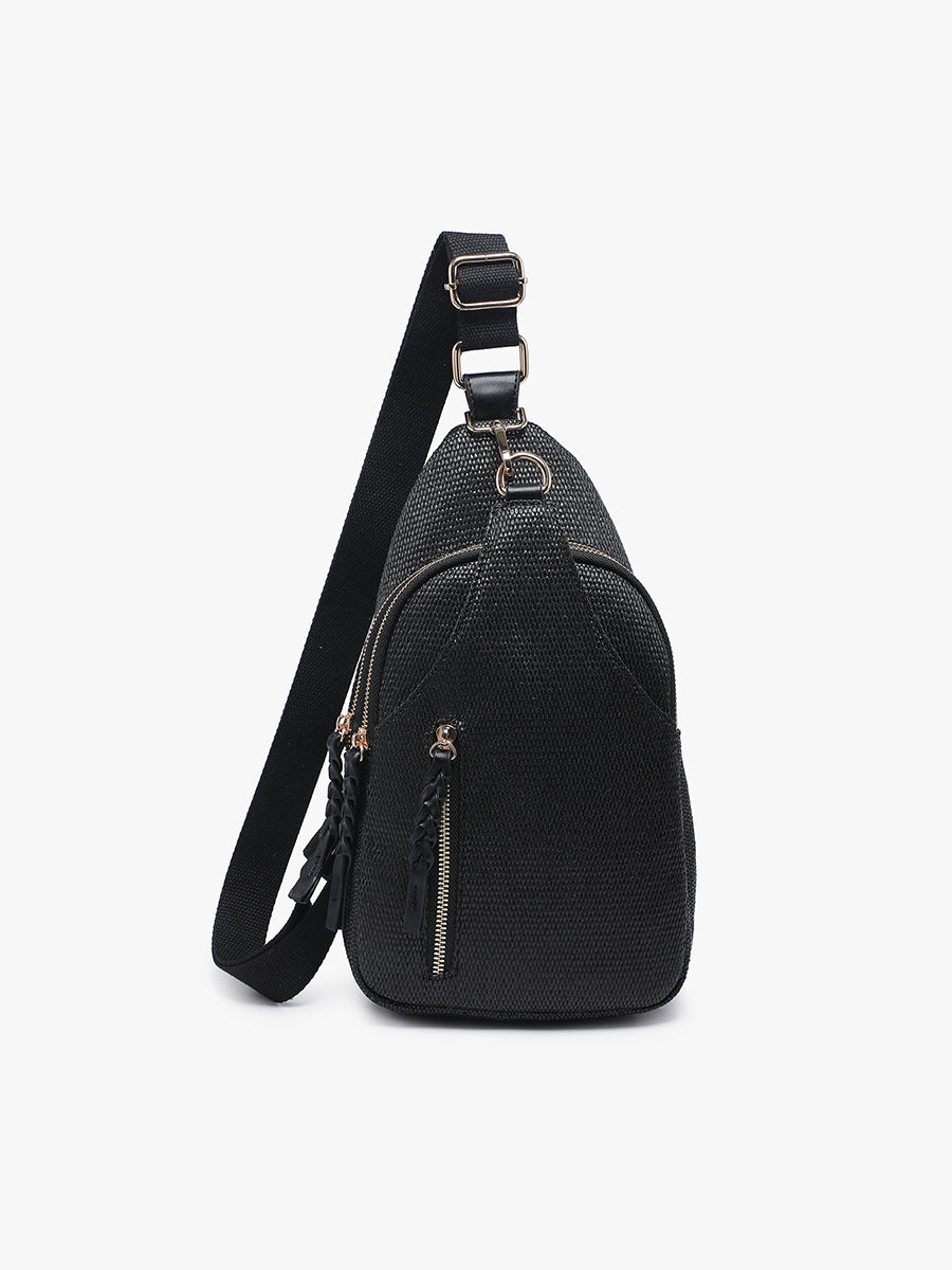 Nikki Vegan Micro Straw Sling Bag – Jen & Co.
