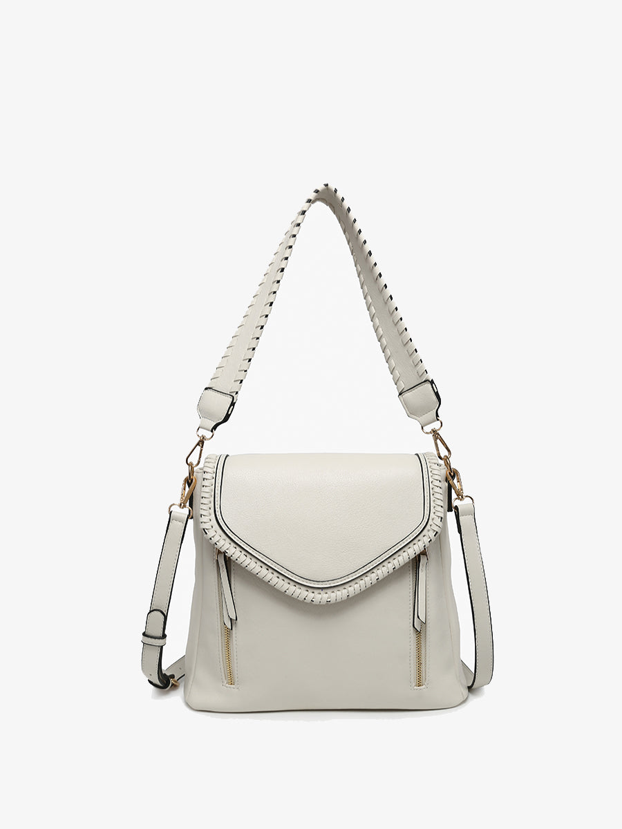 Lorelei Vegan Crossbody Ivory - Jen & Co. vegan handbag