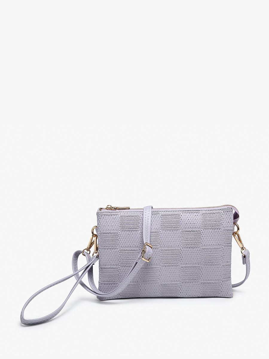 Izzy Vegan Large Checker Crossbody