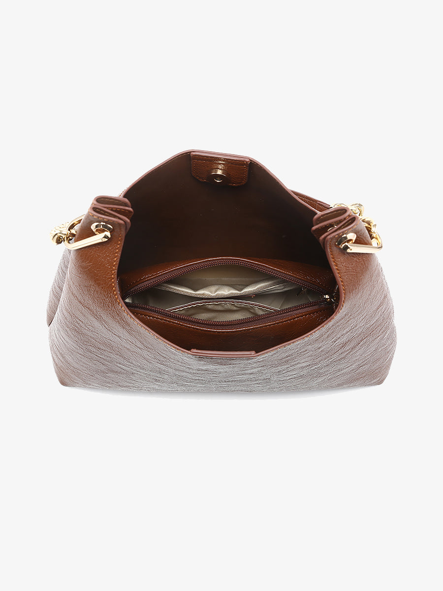 Birch Vegan Gloss Shoulder Bag - Jen & Co. vegan handbag