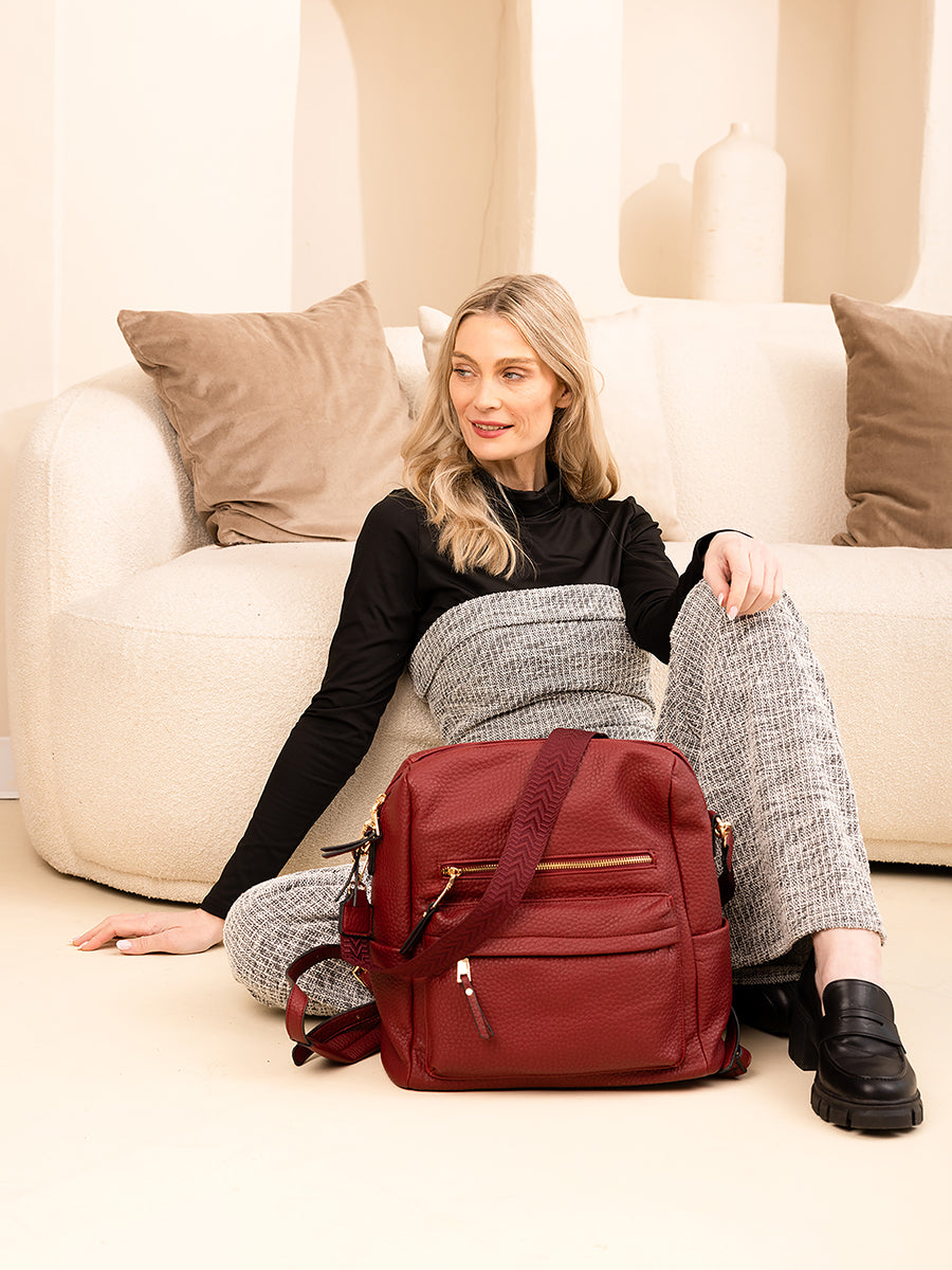 Amelia Vegan Backpack - Jen & Co. vegan handbag