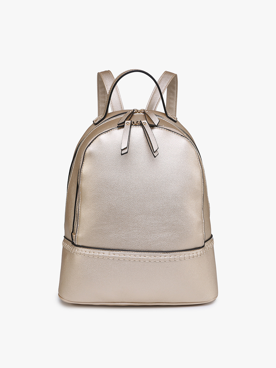Marty Vegan Backpack in Gold - Jen & Co. vegan handbag