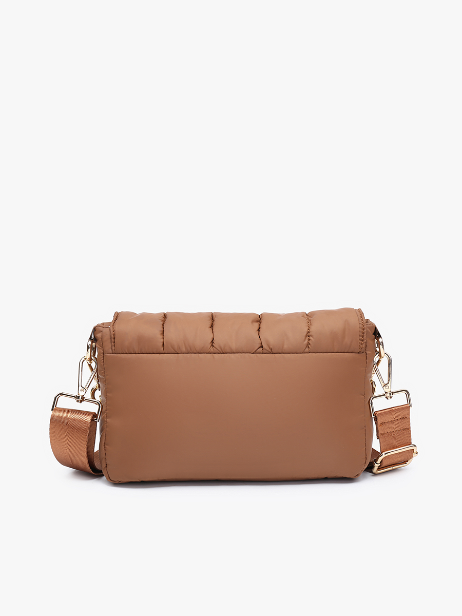 Lala Vegan Quilted Chain Crossbody in - Jen & Co. vegan handbag
